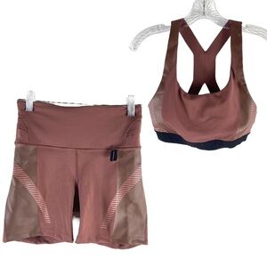 Athleta x Allyson Felix Ultimate Legend Sports Bra Short 2PC Set SZ XS